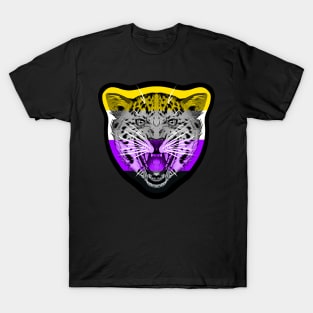 illustrated Jaguar PRIDE series Non binary pride flag T-Shirt